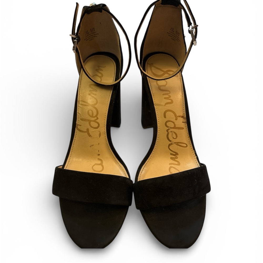 ✨ Sam Edelman Black Suede Ankle-Strap Heels ✨ - Picture 2 of 12